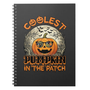 Coolest Pumpkin Patch Halloween Spooky Sunglasses_ Notebook