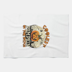 Coolest Pumpkin Patch Sunglasses Witch Hat Hallowe Kitchen Towel