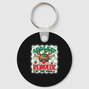 Coolest Reindeer At The Le Funny Christmas Matchin Keychain