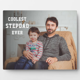 Coolest Stepdad Ever Personalized Photo Dad Plaque