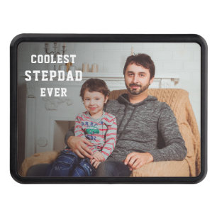 Coolest Stepdad Ever Personalized Photo Dad Trailer Hitch Cover