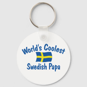 Coolest Swedish Papa Keychain