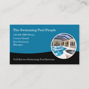 Coolest Swimming Pool Business Cards