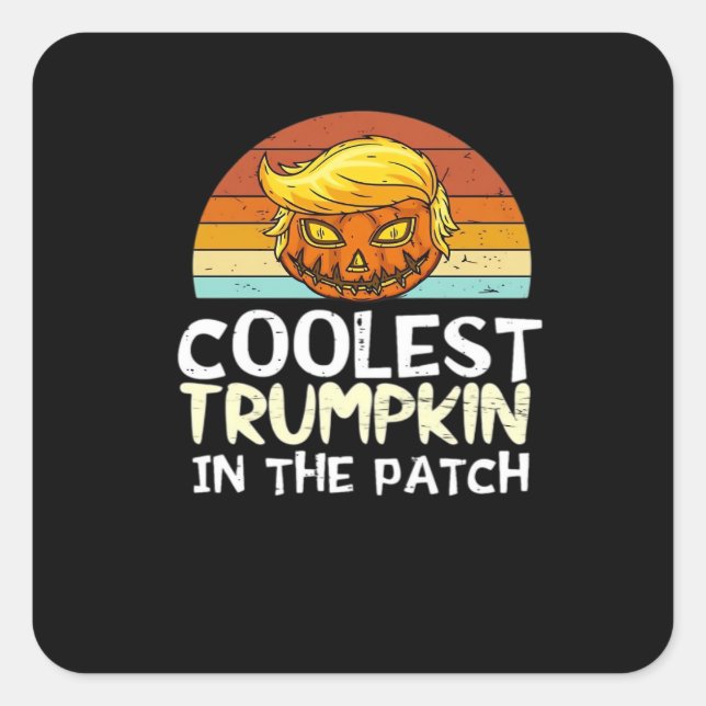 Coolest Trumpkin Patch Square Sticker (Front)