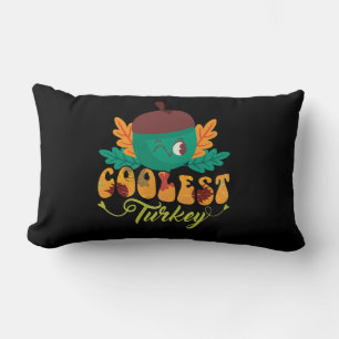 coolest turkey fall thanksgiving day lumbar pillow