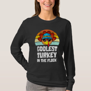 Coolest Turkey In The Flock Toddler Boys Thanksgiv T-Shirt