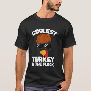 Coolest Turkey In The Flock Toddler Boys Thanksgiv T-Shirt