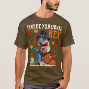 Coolest Turkey Trex Dinosaur Happy Thanksgiving Bo T-Shirt