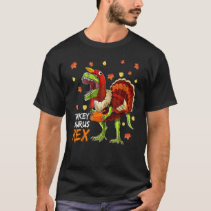 Coolest Turkey Trex Dinosaur Happy Thanksgiving Bo T-Shirt