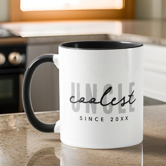 Coolest Uncle Modern Elegant Simple Father's Day Mug (Creator Uploaded)
