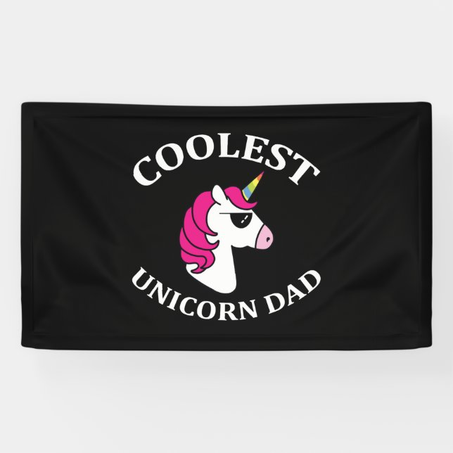 Coolest Unicorn Dad Banner (Horizontal)