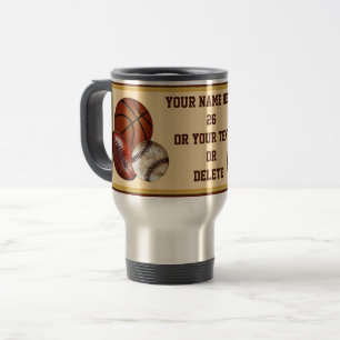 Coolest Vintage Personalized Sports Travel Mugs