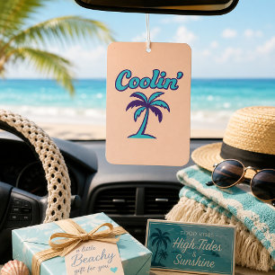 Coolin’ Retro Tropical Palm Tree  Air Freshener