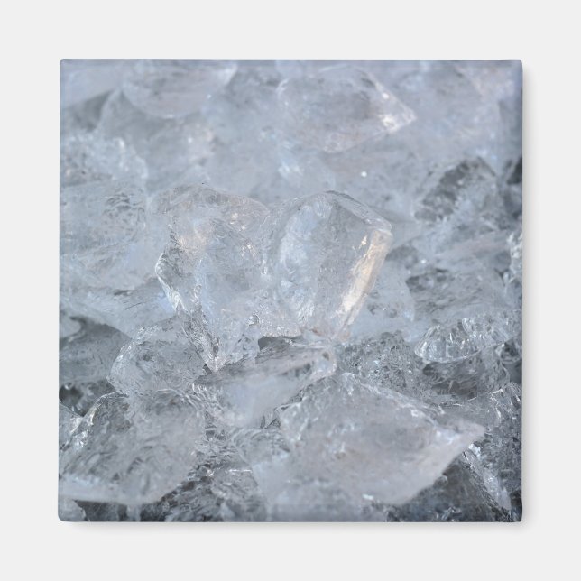 Cooling Ice Cube Texture Image Magnet (Front)