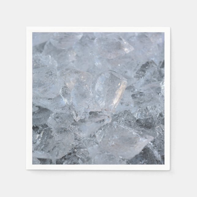 Cooling Ice Cube Texture Image Napkin (Front)