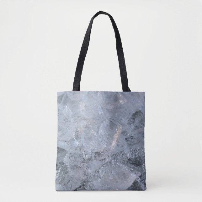 Cooling Ice Cube Texture Image Tote Bag (Front)