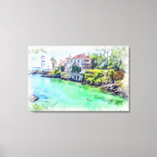 Cooling off in Cascais , Portugal Canvas Print