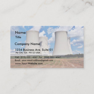Cooling Towers Of A Nuclear Power Station Business Card