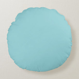 Cooling Waterspout Blue Solid Colour Print, Pastel Round Pillow