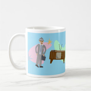 Coolsville Retro Swanky Sixties Characters Pattern Coffee Mug
