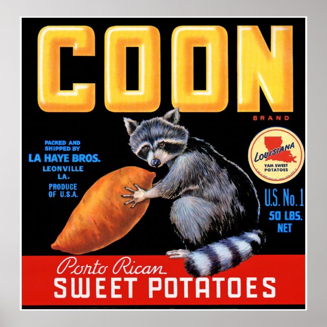 Coon Brand Sweet Potatoes Poster (Front)