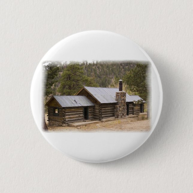 Coon Creek Cabin 2 Inch Round Button (Front)