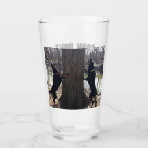 Coon Hunt With Black & Tans Glass Tumbler