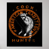 Coon Hunter American Patriotic Raccoon Hunting Tra