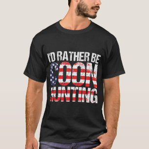 Coon Hunting American Flag Funny Raccoon Hunting T-Shirt