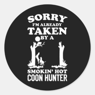 Coon Hunting Coonhounds Coon Hunters  Classic Round Sticker