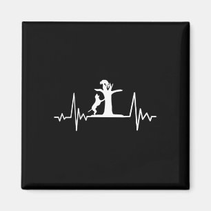 Coon Hunting Dogs Coonhound Heartbeat 1  Magnet
