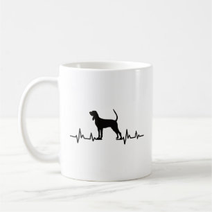Coonhound Heartbeat Coffee Mug