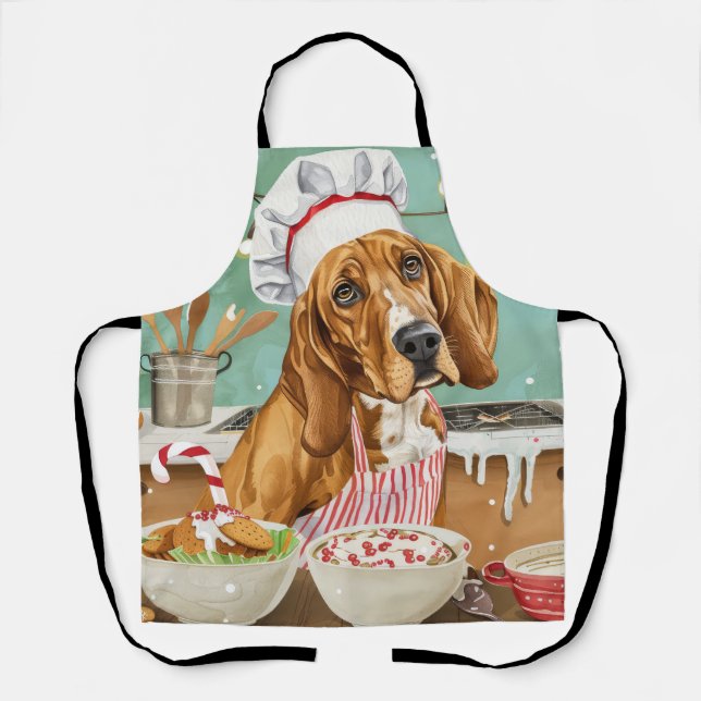 Coonhound Holiday Baking: Festive Christmas Apron (Front)