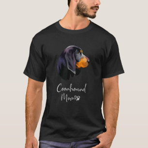 Coonhound Mom Cute Puppy Dog Owner Black And Tan C T-Shirt