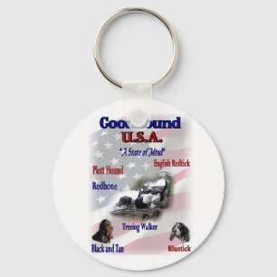 Coonhound USA Gifts Keychain