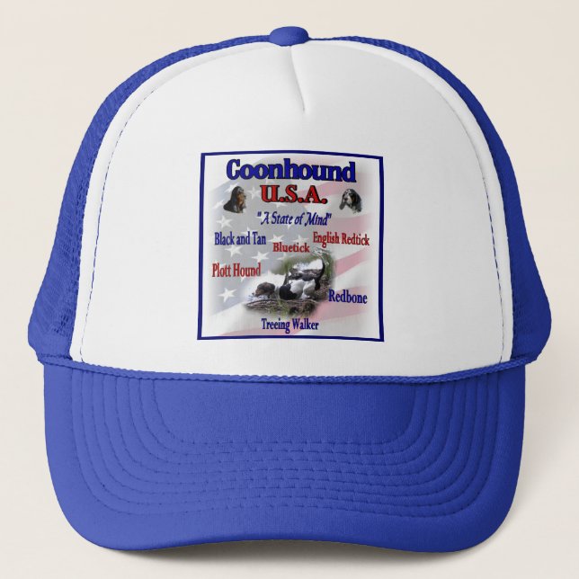 Coonhound USA Gifts Trucker Hat (Front)
