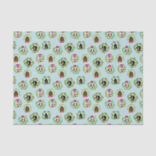 Coonhound Wreaths Tissue Paper
