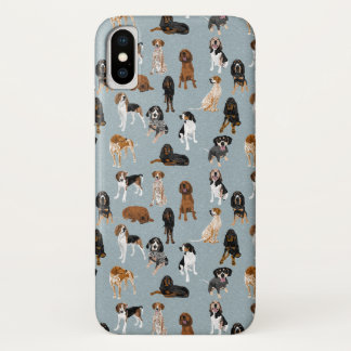 Coonhounds on Blue Case-Mate iPhone Case