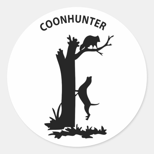 CoonHunter Classic Round Sticker (Front)