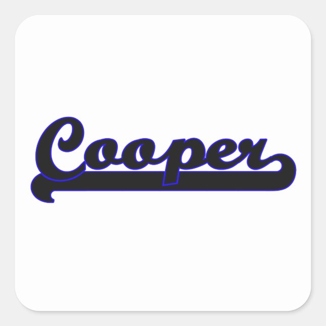 Cooper Classic Job Design Square Sticker (Front)