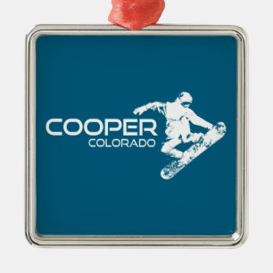 Cooper Colorado Snowboarder Metal Ornament