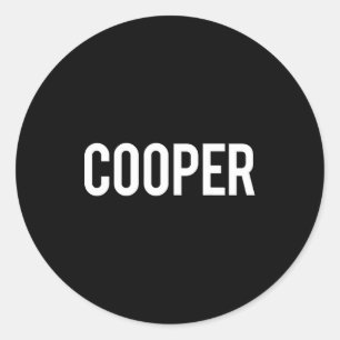 Cooper - Cool New Funny Name Fan Gift Tee Classic Round Sticker