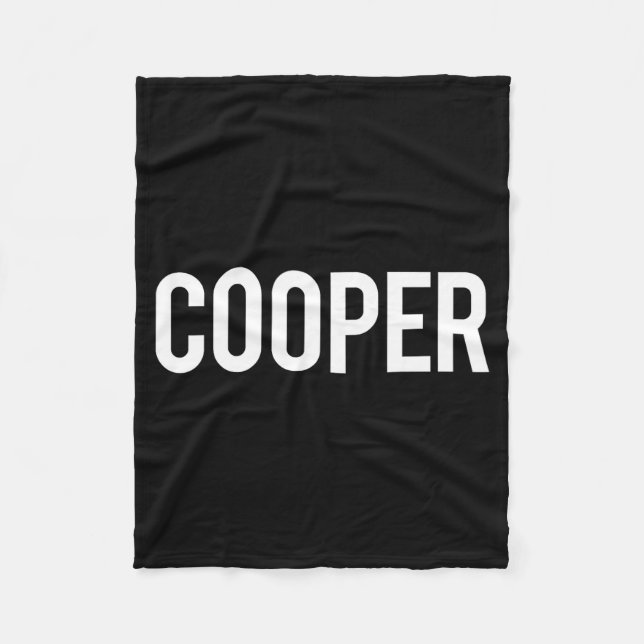 Cooper - Cool New Funny Name Fan Gift Tee  Fleece Blanket (Front)