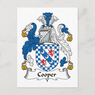 Cooper Family Crest Postcard