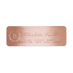 Cooper Monogram Return Address Labels