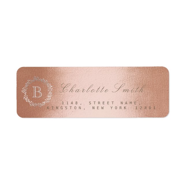 Cooper Monogram Return Address Labels (Front)