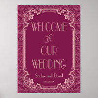 Cooper Rose Great Gatsby 20s Wedding Welcome Sign