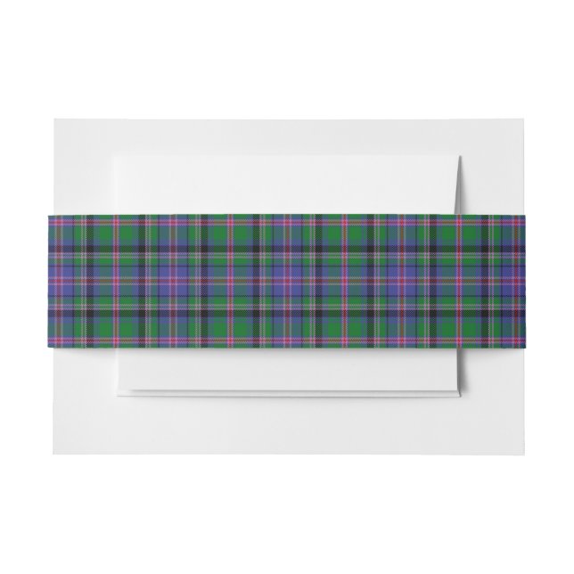 Cooper Scottish Tartan Belly Band Invitation Belly Band (Front Example)