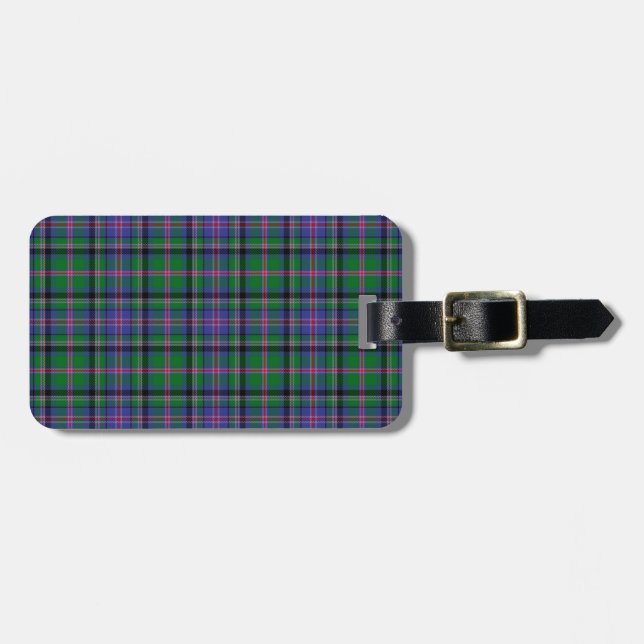 Cooper Tartan Pattern Luggage Tag (Front Horizontal)