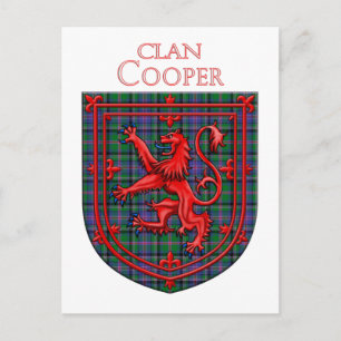 Cooper Tartan Scottish Plaid Lion Rampant Postcard